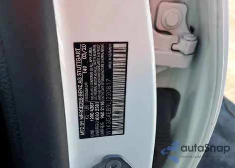 2020 Mercedes-Benz A 220 z USA, uszkodzony, nr VIN W1K3G4EB9LJ220817